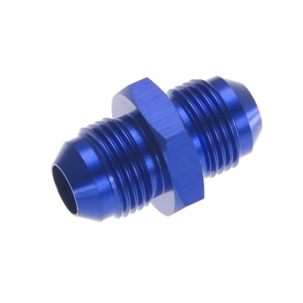 Red Horse Performance -12 MALE TO MALE 1-1/16" X 12 AN/JIC FLARE UNION - BLUE 815-12-1
